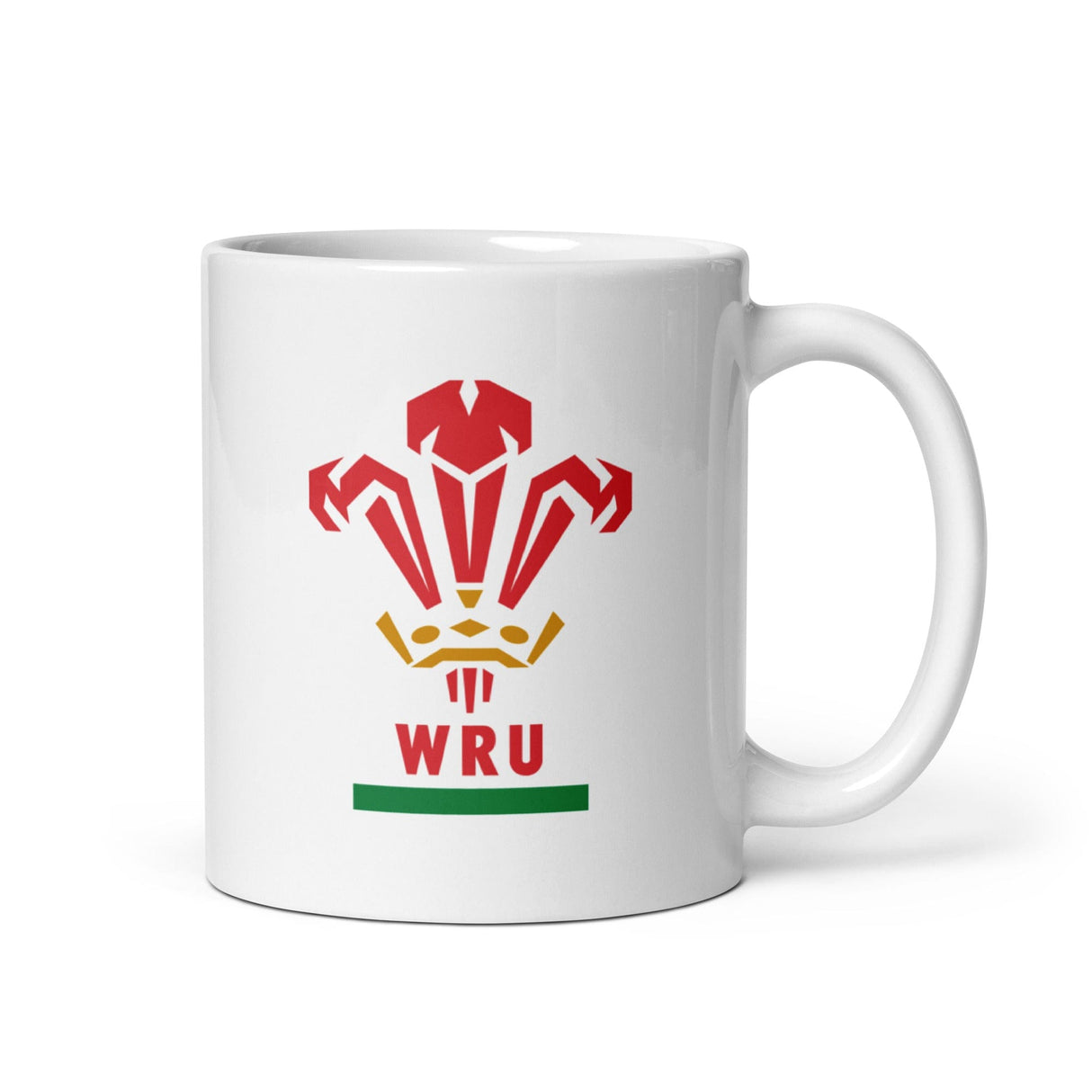 A Wales Rugby Union Mug (11oz) with the words wru on it.