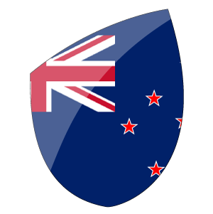 A shield-shaped icon displays the New Zealand flag, featuring the Union Jack and four red stars with white borders on a blue field.