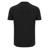 The Italy 25/26 Cotton Supporters Shirt by Macron is shown from the back against a white background—ideal for fans of the Italy national team.