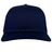 The Augusta Sportswear Trucker Snapback Braid Cap features a true navy blue color, curved brim, and mesh back.