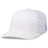 Augusta Sportswear White Trucker Snapback Cap with a solid front panel and mesh back panels on a white background.