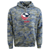 Camofloage hoodie with USAR crest logo on front.
