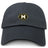 The EMB S&S Activewear Monarch Rugby Club Adult Low-Profile Cotton Twill Dad Cap is black and features bold embroidered "MONARCH RUGBY" text and a gold "M" oval logo on the front.