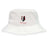 The Lincoln Wolves Crusher Bucket Cap by EMB S&S Activewear features the official rugby logo with a bold wolf head and red text—ideal sun protection for every game.