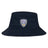 The Franklin County High School Rugby Crusher Bucket Cap by EMB S&S Activewear is a navy cotton hat with a "Flyer RFC" lion crest, offering stylish sun protection for outdoor events.