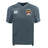 The Atlanta Old White Rugby Champs Vapodri Evader Jersey by EMB Canterbury is a gray short-sleeve rugby top featuring VapoDri tech, the Canterbury logo on the right chest, and a 2025 National Champions tiger emblem on the left.