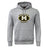 The Monarch Rugby Club Club Hoodie by WRS Canterbury is a gray hoodie with a front pocket, featuring "Monarch Rugby" and a large black-and-yellow "M" logo on the chest—perfect for any rugby fan’s collection.