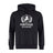 The Fortivus Academy Club Hoodie by Canterbury, from WRS Canterbury, is a black rugby hoodie with a front pocket and hood, featuring a white "Fortivus Academy" lion and laurel wreath logo on the chest.