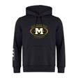The Monarch Rugby Club Club Hoodie by WRS Canterbury features "Monarch Rugby" text, a bold "M" chest logo, front pocket, and white stripe on the left sleeve—perfect for showing your rugby pride.