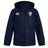 Navy blue Franklin County High School Rugby Club Vaposhield Full Zip Rain Jacket by EMB Canterbury, with logo on right chest and club badge on left; water-resistant design, shown on a white background.