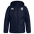 Stay dry on game day with the Franklin County High School Rugby Club Vaposhield Stadium Jacket by EMB Canterbury—navy blue, water repellent, with front zipper, Canterbury logo on right chest, and club crest on left.
