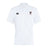 The Lincoln Wolves Club Dry Polo by EMB Canterbury is a white, short-sleeved collared polo with black "Canterbury" and "Wolfpack" chest logos, made with Vapodri tech to keep you cool and comfortable.