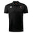 The Lincoln Wolves Club Dry Polo by EMB Canterbury is a black, short-sleeve collared shirt with Vapodri technology, featuring the Canterbury logo and a wolf emblem with "WOLVES" text on the chest.