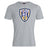 The Franklin County High School Rugby Club Plain Tee by WRS Canterbury is a light gray cotton blend shirt featuring a large, shield-shaped "FLYER RFC" logo with an eagle on the chest.
