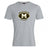 The Monarch Rugby Club Plain Tee by WRS Canterbury is a gray cotton-blend shirt featuring a black and gold “Monarch Rugby” logo with a large “M” in an oval rugby-ball design at the chest—a stylish customizable option for fans.