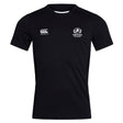 The Fortivus Academy Club Dry Tee by EMB Canterbury is a black short-sleeve shirt with Vapodri Technology, a white Canterbury logo on the right chest, and the Fortivus Academy crest on the left.