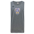 The Franklin County High School Rugby Tempo Vapodri Singlet by WRS Canterbury is a sleeveless gray athletic tank made from recycled polyester, with "FLYER RFC," a lion head on the chest, and a Canterbury logo on the upper left.