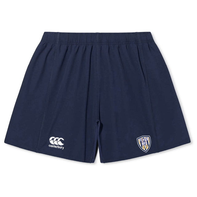 The Franklin County High School Rugby Yokohama Short by EMB Canterbury features a sleek logo design in blue.