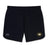 The Monarch Rugby Club Women's Elite Woven Short by EMB Canterbury features a white Canterbury logo on the left leg and a Morgan Rugby club logo on the right—perfect gym shorts for women seeking performance and style.
