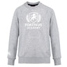 The Fortivus Academy Club Crew Sweatshirt by WRS Canterbury is an ultra-soft grey top with "FORTIVUS ACADEMY" and a white lion crest on the front, plus a small white logo on the left sleeve.