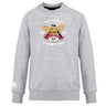 The Atlanta Old White Rugby Champs Club Crew Sweatshirt by WRS Canterbury is an ultra-soft light grey top with "NATIONAL CHAMPIONS 2025 OWRFC 1974" and a yellow, red, black emblem on the chest, plus an embroidered CCC logo on the left sleeve.