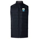The Las Colinas Rugby Elite Microlite Gilet by EMB Canterbury features a zippered front, insulated quilted design, and a crest logo with blue shield, star, and “SAN FRANCISCO DFC” text on the left chest.