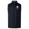 The Las Colinas Rugby Elite Microlite Gilet by EMB Canterbury features a zippered front, insulated quilted design, and a crest logo with blue shield, star, and “SAN FRANCISCO DFC” text on the left chest.