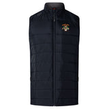 The Verona Area Rugby Elite Microlite Gilet by Canterbury features insulated baffles, a high collar for Thermoreg performance, and a front zipper. The left chest showcases a colorful embroidered logo with "VERNA SEA" above a graphic. Brand: EMB Canterbury.