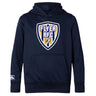 The Franklin County High School Rugby Club Lightweight Hoodie by WRS Canterbury features a large "Flyer RFC" eagle front logo, a small Canterbury sleeve logo, and a classic kangaroo pocket.