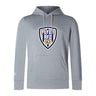Lightweight light gray Franklin County High School Rugby Club hoodie by WRS Canterbury, featuring a large shield logo with a lion on the chest and a comfy kangaroo pocket.