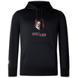 The Lincoln Wolves Club Lightweight Hoodie by Canterbury from WRS Canterbury features a stylized wolf head logo and "Lincoln Wolves Rugby" in red and white on the chest, with a kangaroo pocket, inspired by the classic Canterbury Club hoodie design.