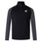 The Monarch Rugby Club Elite First Layer by EMB Canterbury is a black and gray long-sleeve quarter-zip rugby training top with VapoDri technology and an "M Rugby" logo on the left chest.