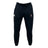 The Lincoln Wolves Leisure Sweatpant by EMB Canterbury features cozy black sweatpant material, a drawstring waistband, white "CCC" logo on the left thigh, and a red and white wolf with "WOLVES RFC" on the right thigh.