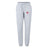 The Guilford College Women's Leisure Sweatpant by EMB Canterbury features a light grey color, elastic waistband, drawstring, and a red "Ontario Rugby" logo on the left thigh.