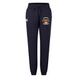 The Atlanta Old White Rugby Champs Women's Leisure Sweatpant by EMB Canterbury features navy organic cotton, a drawstring waist, white logo on the left thigh, and “National Champions 2023” embroidery—ideal for casual wear.