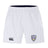 The Franklin County High School Rugby Advantage Short 2.0 by EMB Canterbury features an elastic waistband, side pockets, a black Canterbury logo on the left leg, and a Flyer RFC shield on the right—crafted for comfort, durability, and sustainability.