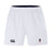 The EMB Canterbury Lincoln Wolves Advantage Short 2.0 features an elastic waistband, black Canterbury logo on the left leg, and a "WOLVES" wolf emblem on the right—ideal for stylish and comfortable performance training.
