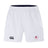 The Guilford College Advantage Short 2.0 by EMB Canterbury features an elastic waistband, side pockets, and two logos on the front legs—designed as performance rugby shorts for comfort on the field.