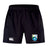 The EMB Canterbury Las Colinas Rugby Advantage Short 2.0 features an elastic waistband, a white Canterbury logo on the left thigh, and a Las Colinas RPC crest on the right—crafted from recycled sportswear materials.