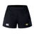 The Monarch Rugby Club Women's Advantage Short 2.0 by EMB Canterbury features an elastic waistband, white Canterbury logo on the left leg, and a gold "Old Mission Beach Rugby" badge—perfect for stylish, comfortable women's rugby wear.