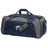 The Franklin County High School Rugby Holdall Duffle Bag by EMB Canterbury features a navy and gray design, shoulder strap, "Flyers" logo, Canterbury branding, and is water repellent—ideal for keeping rugby gear dry and organized.