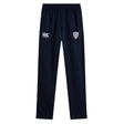 The Franklin County High School Rugby Stretch Tapered Pant by EMB Canterbury features an elastic waistband, white Canterbury logo on the right, and team crest on the left—men's workout pants combining style and comfort.