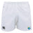 The Las Colinas Rugby Advantage Rugby Shorts by EMB Canterbury feature a black logo on the left leg and a blue and white star rugby ball badge on the right. These moisture-wicking shorts offer game-day comfort.