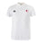 The Guilford College Waimak Polo by EMB Canterbury is a plain white rugby polo with short sleeves, a collar, and two chest logos—one on each side.