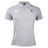 The Guilford College Waimak Polo by EMB Canterbury is a light grey men’s rugby polo with the Canterbury logo on the right chest and a Quaker Rugby logo on the left, blending style with sport.