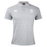 The Fortivus Academy Waimak Polo by EMB Canterbury is a light grey short-sleeve men’s rugby polo with a collar, featuring the CCC Waimak Rugby Polo logo on the right chest and the Fortivus Academy logo on the left.
