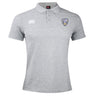 Light grey Franklin County High School Rugby Waimak Polo by EMB Canterbury, featuring the school badge on the left chest and a white Canterbury logo on the right in classic CCC Waimak style.