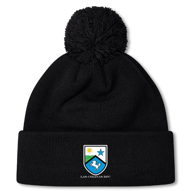 The Las Colinas Rugby Pom Pom Beanie by Canterbury features an embroidered team crest on the front cuff. Stay warm and show your pride in this custom EMB Canterbury rugby hat.