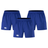 Discover the Canterbury Advantage 2.0 Short 3-Pack Bundle in blue, featuring elastic waistbands and white logos. Made with recycled content, these performance shorts offer comfort and sustainability for every workout.