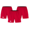 Three pairs of Canterbury Advantage 2.0 sports shorts from the Bundle Canterbury collection are shown against a white background, each featuring a white logo on the front, underscoring their premium performance quality.